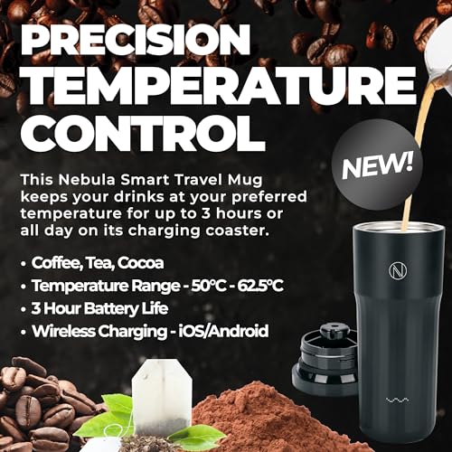 Nebula Smart Travel Mug, Black, 355 ml - Image 4