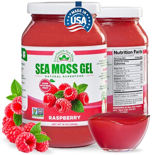 EverSmith Organics Wildcrafted Irish Sea Moss Gel (Raspberry)