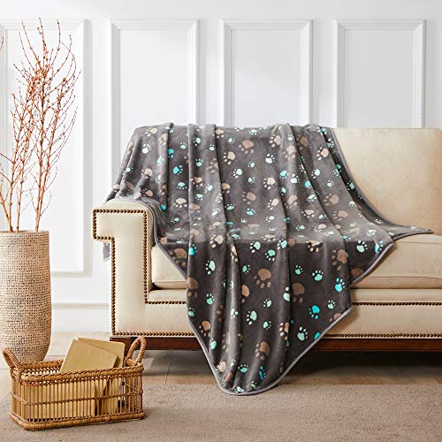 ALLISANDRO® Super Softe Warme und Weiche Decke für Haustier Hundedecke Katzendecke Fleece-Decke/Tier Schlafdeck Überwurf für Hundebett Sofa und Couch- Gr. 200x150cm, Grau, XX-Large
