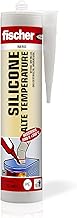 Fischer SAT Silicone Alte Temperature, Nero, Fino a 350°, Sigillante per Canne Fumarie, Tubazioni, Giunti, Caminetti, Stufe, Piani Cottura, 524771