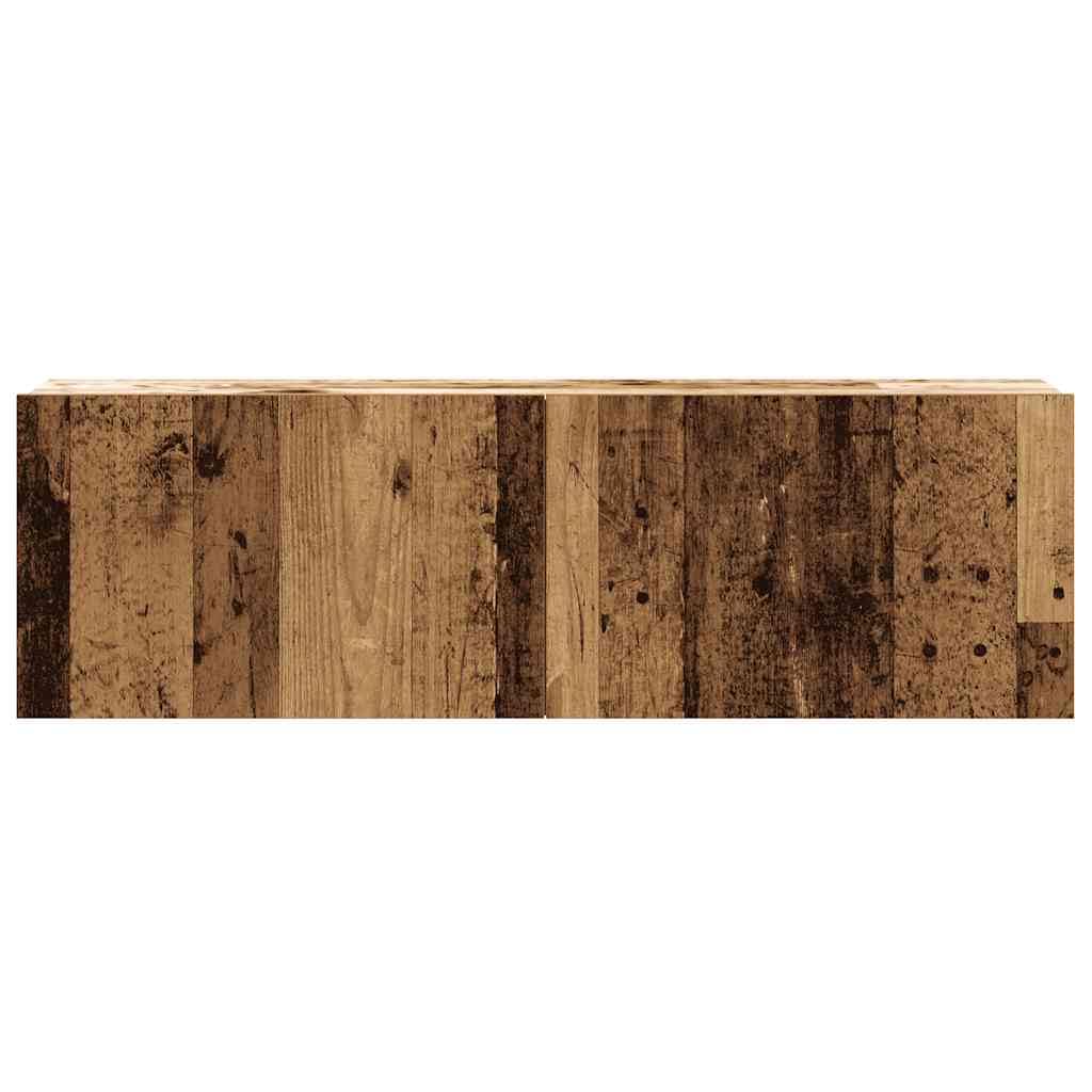 Szafki ścienne do telewizora 3 szt. wygląd starego drewna, 100 x 30 x 30 cm materiał drewnopochodny, szafka pod telewizor, kredens, przechowywanie HiFi, montaż ścienny do salonu i kina domowego