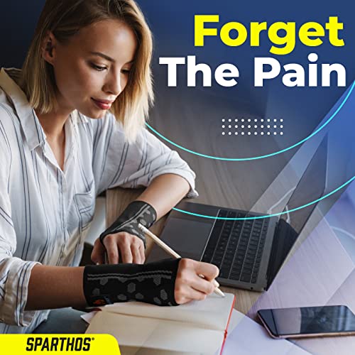 Sparthos Wrist Support Sleeves (Pair) – Medical Compression For Carpal Tunnel And Wrist Pain Relief – Wrist Brace For Men And Women (Medium, Midnight Black) #TOP2