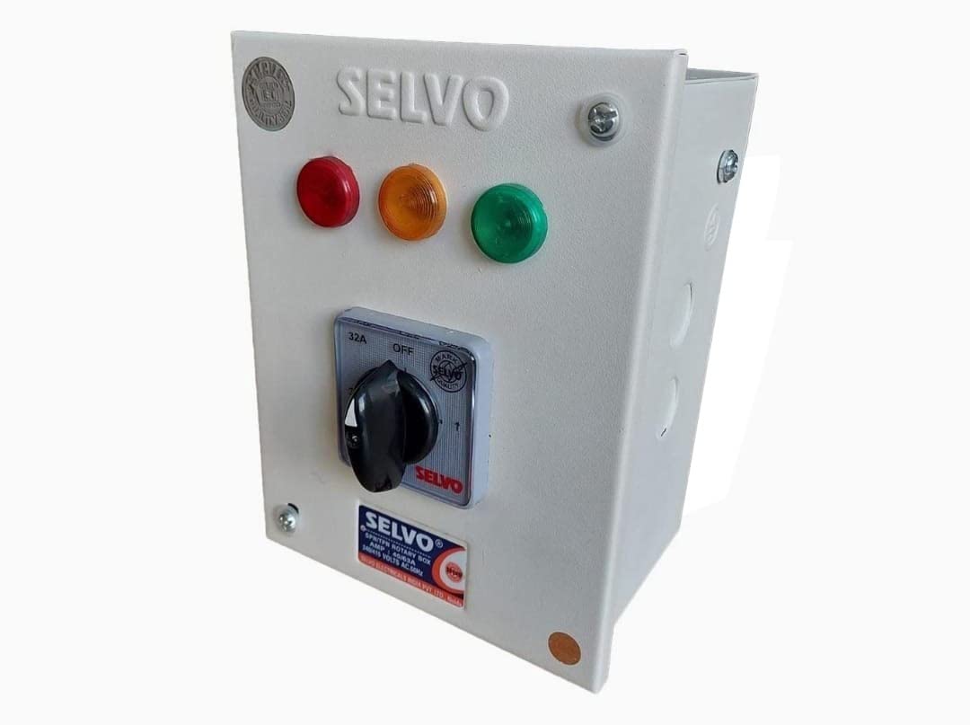SELVO 32A Single Pole Neutral (SPN) Phase Selector Enclosure (with 1 Pole 3 Ways Duly Wired Cam Operated Rotary Switch Fitted) (B09XFY1DYF) Amazon Price History, Amazon Price Tracker