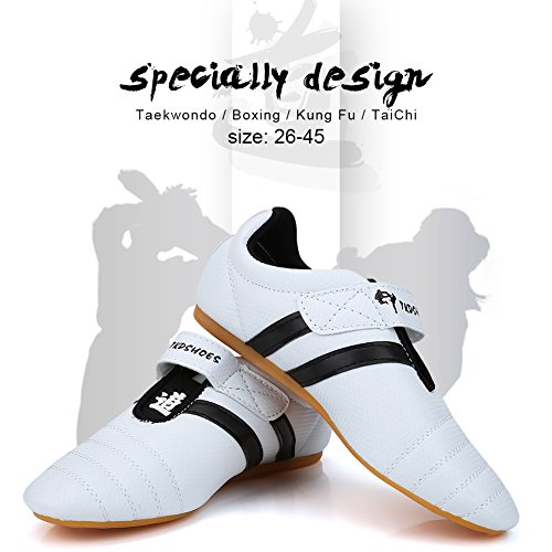 Taekwondo Shoes, Men Women Kids Martial Art Shoes Karate Kung Fu Tai Chi Shoes Comfortable Lightweight Taekwondo Training Sports Shoes (34)2