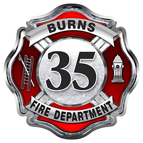 Custom Firefighter Department Number Sticker #TOP4