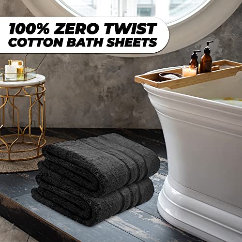 Towelogy® Premium Bath Towels 100% Egyptian Cotton Zero Twist Super Soft & Highly Absorbent Bathroom Towel Tear Resistant Strength 70 x 120cm - Image 2