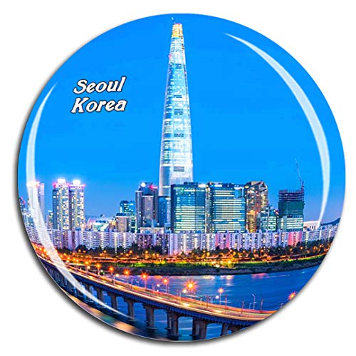 Seoul Korea Asia Fridge Magnet 3D Crystal Glass Tourist City Travel Souvenir Collection Gift Strong Refrigerator Sticker