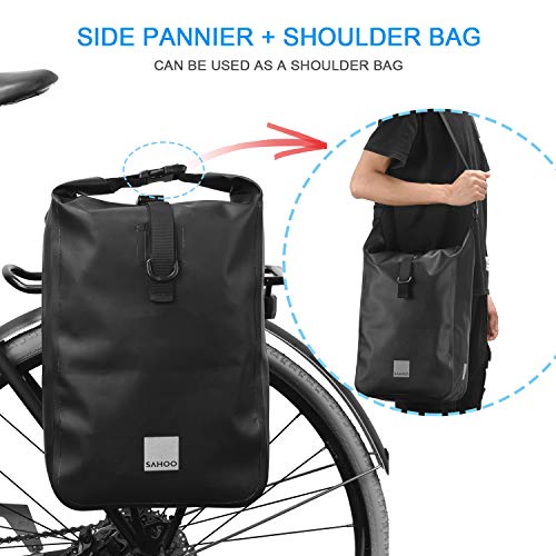 Multifunctional Cycling Bicycle Bike Rear Seat Trunk Bag Large Capacity Outdoor Sports Pouch Rack Panniers Shoulder Handbag Reflective Rear Bag Mtb Road Bike Bag Waterproof Bicycle Storage Bag Bike #TOP2