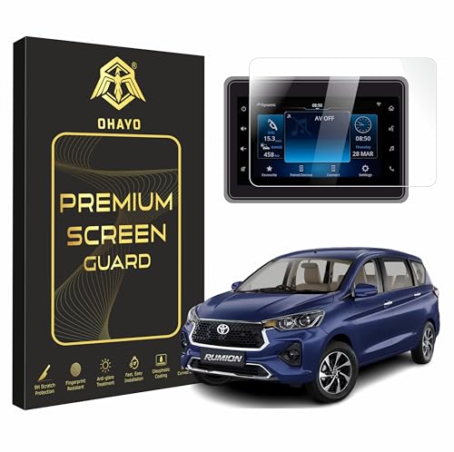 Image of OHAYO Car Infotainment Screen Protector for Toyota Rumion 2023, 2024, 2025 | 9H Hardness Military Tough Flexible Film | Scratch Resistant, HD Clear, Bubble-Free Installation | Full Coverage Display Guard | Not Tempered Glass