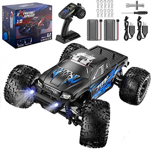 Elvodosia High-Speed 1:16 Scale Rc Cars, 40 Km/H All-Terrain Remote Control Car For Adults Kids, 4X4 Off-Road Rc Truck, Two Batteries For 40+ Mins #TOP28