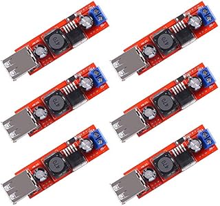 AITRIP 6 pcs Dual USB 9V/12V/24V/36V to 5V Converter DC-DC 3A Step Down Power Module Double USB Step-down Converter Module