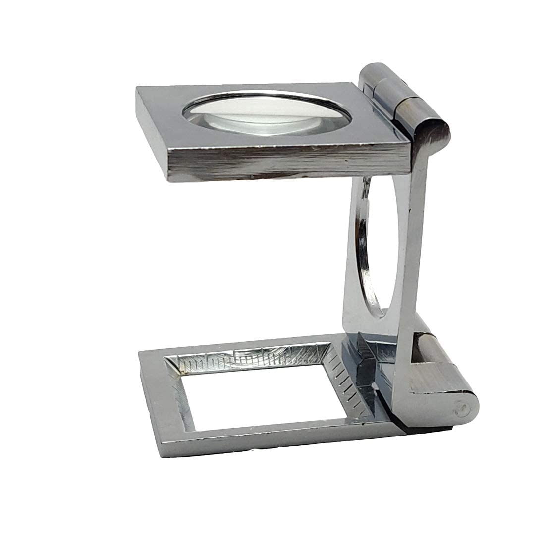 Shivam O Antique Replica Antique Replica Three- Folding 8X Magnifier Hand-Free Standing Magnifying Glass Lens for Textile Optical Jewelry Inspection Tool