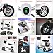 SZ-DDC Triciclo de Scooter eléctrico de Tres Ruedas Scooters eléctricos 12 Pulgadas...