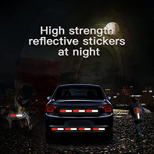 Jcxj 2Inx100Ft Dot-C2 Red/White Reflective Safety Conspicuity Tape Waterproof High Intensity Reflective,Caution Sign,Driveway Reflectors Tape For Vehicles,Trailers,Boats,Signs,Outdoor, Cars, Trucks #TOP4