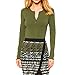 May&Maya Women's Deep Scoop Neckline Button Placket Bodysuit Green Size XL