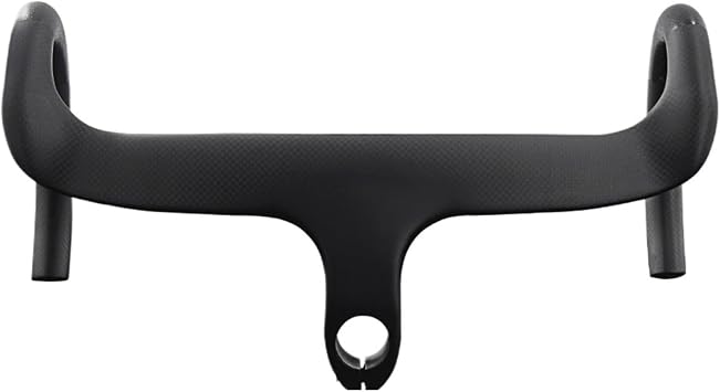 Ultralight Carbon Fiber Road Gravel Bikes Drop Bar Carbon Handlebar, Integrated Handlebar Stem, 1-1/8"28.6mm, Road Bike, Handle Bar, Full Internal, 400/420/440420x100mm