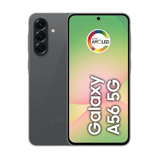 Smartphone Samsung Galaxy A56 5G 128GB, 8GB RAM, Câmera 50MP, IP67, Super AMOLED 6.7", Recursos AI, Preto