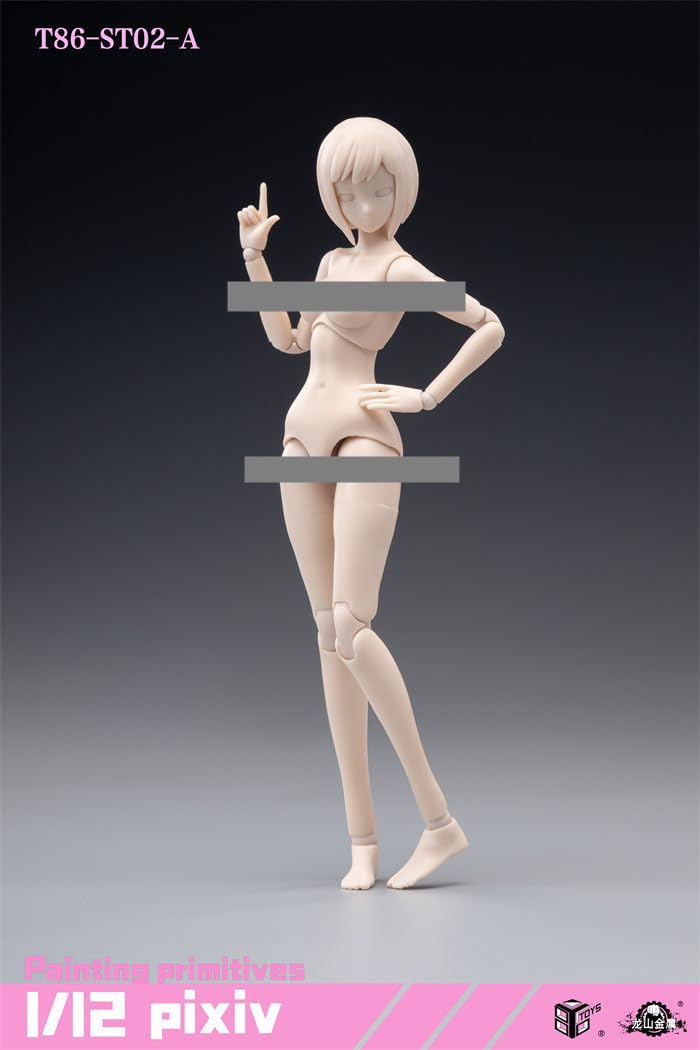 フィギュア12点セット　美少女フィギュア 86TOYS & Longshan Metal】1/12 half pack of glue female body