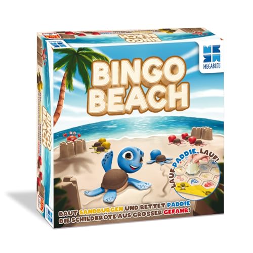 MEGABLEU | Bingo Beach | Familienspiele | Brettspiele | Geschenke zur Einschulung | Perfekt zu Verschenken | Schulanfang Jungen und Mädchen | Bingo Spiel | Kinderspiele ab 6 Jahren für 2 bis 4