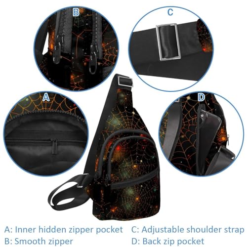 Mochila cruzada de tela de araña senderismo entrenamiento running 2