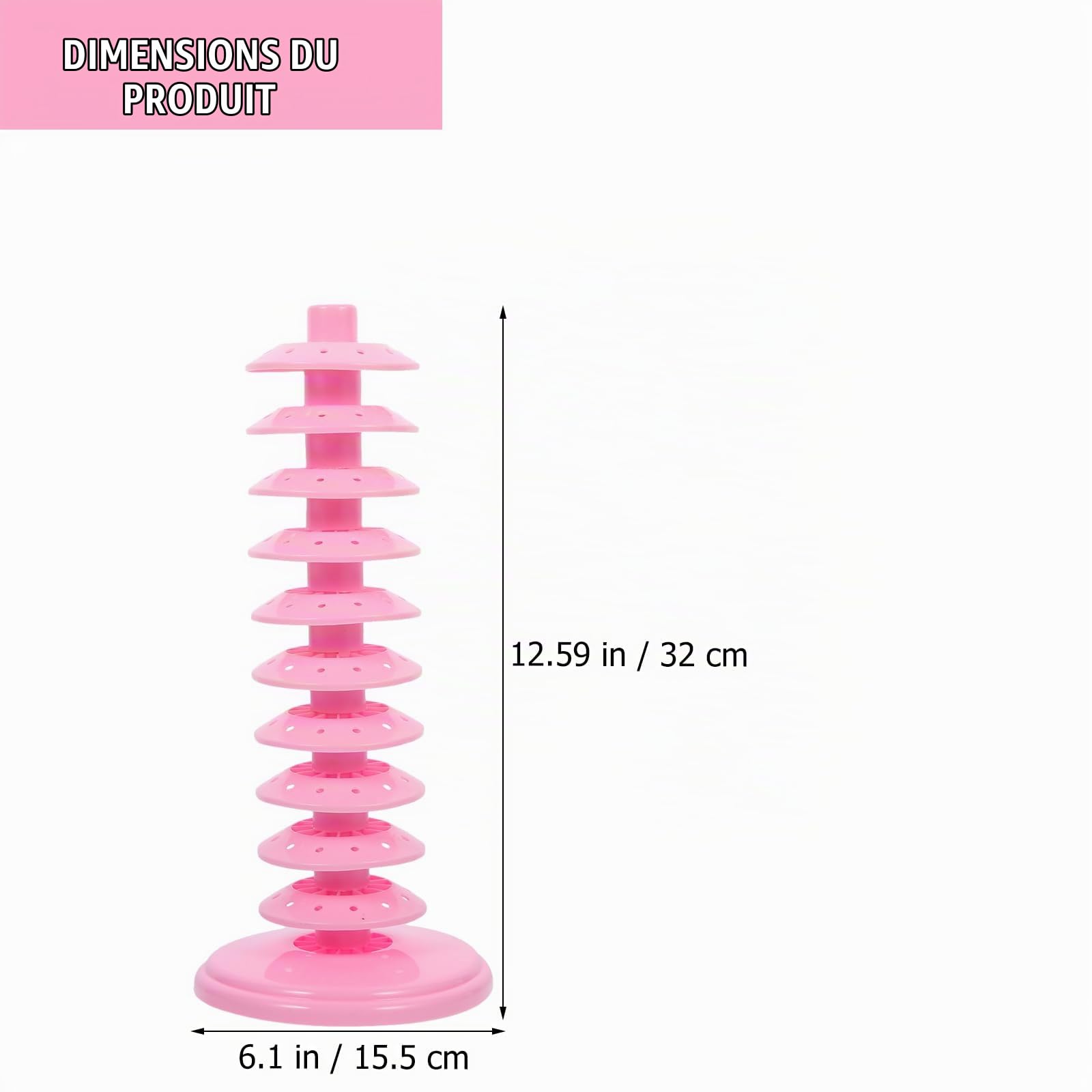 Operitacx Présentoir À Sucettes Multi-Niveaux 15 Trous Support Réglable En Plastique Pp 12.60X5.31X5.31 Pouces Présentation Idéale Pour Décorations De Fête Et Accessoires Bonbons