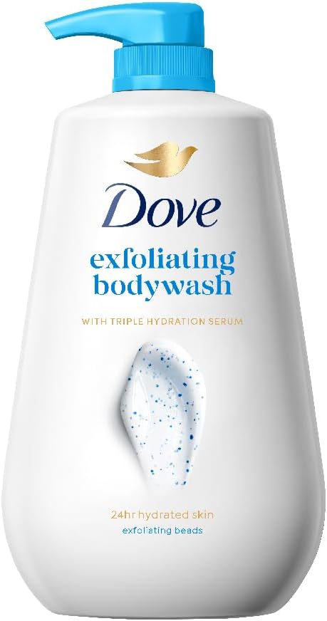Dove Exfoliating Bodywash with Triple Hydration Serum, 825ml