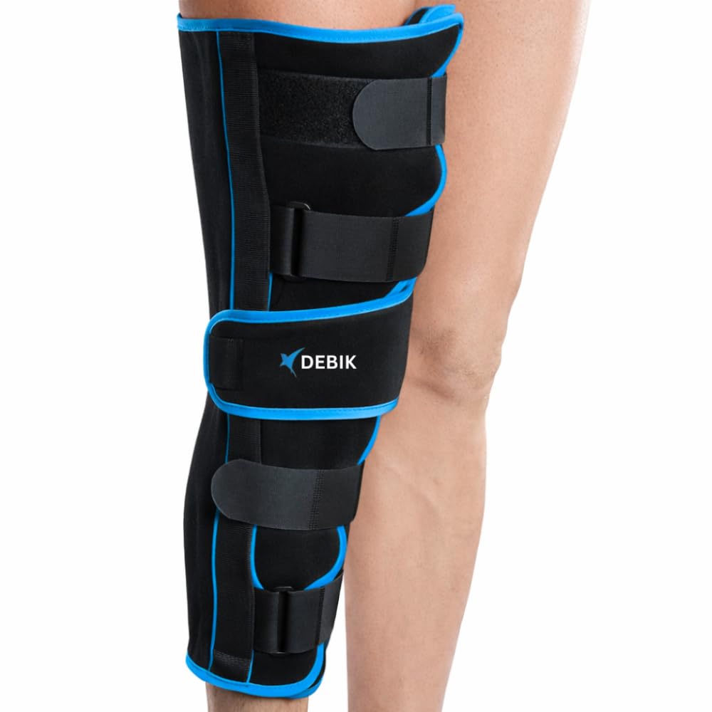 DEBIK Knee Immobilizer Brace for Men & Women | Adjustable Knee Support Splint for Ligament Injury, ACL/PCL Recovery, Knee Fracture, Post-Surgery Rehabilitation & Joint Stabilization (XL)-picture-13