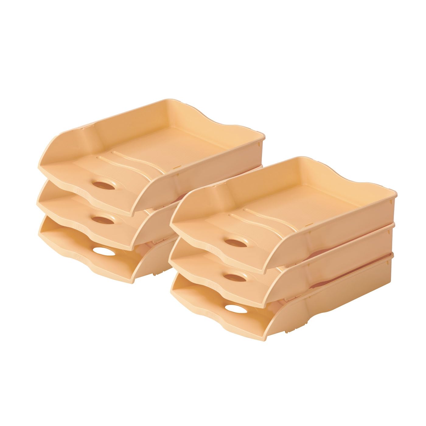 HAN Re-LOOP, 6 sztuk, 100% recyklingu, półka na dokumenty, skrzynka na listy, półka na dokumenty, do formatu DIN A4/C4, 10298-881, pastelowa pomarańczowa