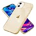 Produktbild NALIA Glitter Case kompatibel mit iPhone 12 / iPhone 12 Pro Hülle, Glitzer Bling Silikon Handyhülle Strass Cover Durchsichtig, Dünne Handy-Tasche Schutzhülle Diamond Phone Etui, Farbe:Gold