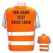 Produktbild Personalisierte Warnweste nach ISO 471 für Privat und Gewerbe * eigenes Logo Name Bild * Klasse 2/2 Sicherheitsweste, Farbe Warnweste:Orange