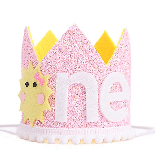 Babyâ€™s 1st Birthday Sunshine Crown - 1st Birthday Hat Girl you Are My Sunshine Crown, Birthday Party Decorations, Birthday Party Photo Props, Birthday Commemorative Gifts, Our Little Sunshine Birthday