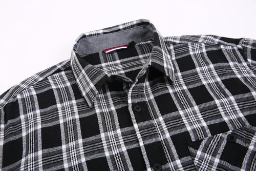 Alex Vando Mens Button Down Shirts Regular Fit Long Sleeve Casual Plaid Flannel Shirt