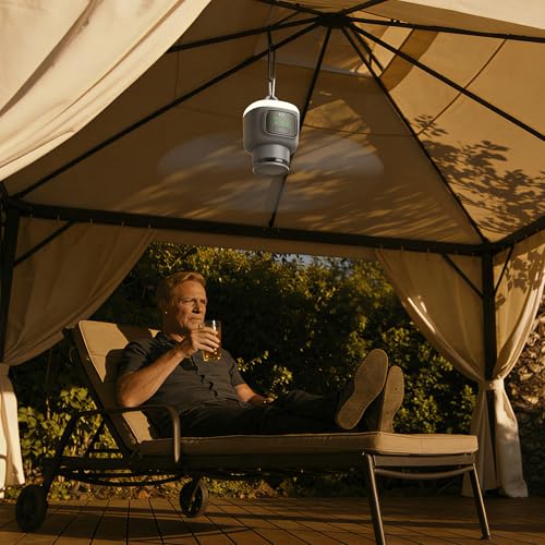 VVU&CCO 18' Portable Ceiling Fan with Light,12000mAh Battery Operated - image 8