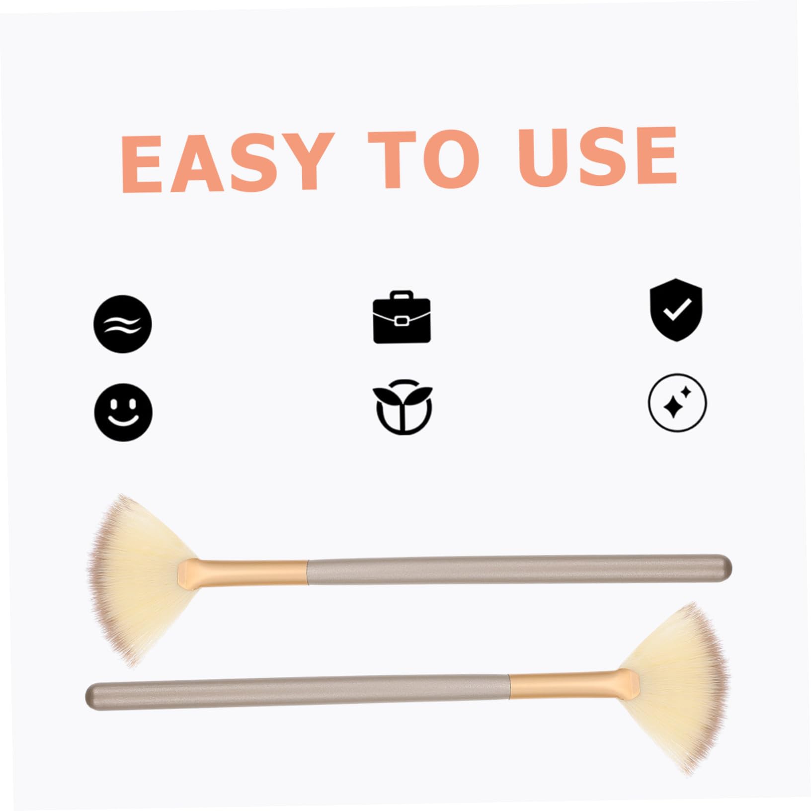 Gogogmee 12pcs Fan Shaped Makeup Brush Set Facial Mask Brush Beauty Tools for Skincare Easy to Clean Sturdy for Home Beauty Salon