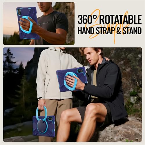 Funda para Redmi Pad 2 de 11 pulgadas JZ antigolpes con soporte azul 7