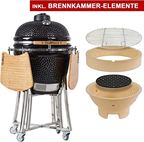 Keramikgrill AsVIVA RedNeck mit 47 cm Grillfläche für BBQ