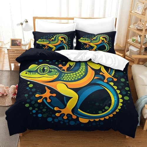 Housse de couette haut de gamme Gecko Design super douce en microfibre 3D