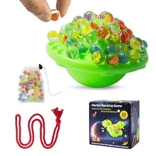 LINTRA Equilíbrio jogo, divertido brinquedo educativo divertido, brinquedo de equilíbrio portátil, com 60 bolas coloridas, jogos para crianças para idosos 3 anos, jogo pensamento para 1-4 pessoas