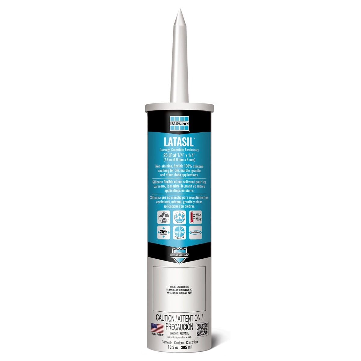 LATICRETE Latasil High Performance Silicone Sealant, Raven #45