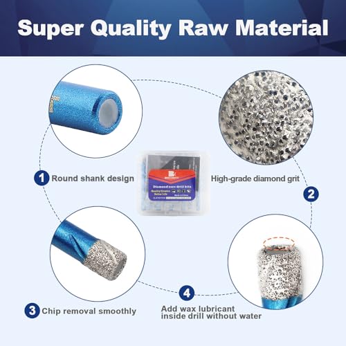 Set de brocas de diamante para cerámica y mármol miniatura 5