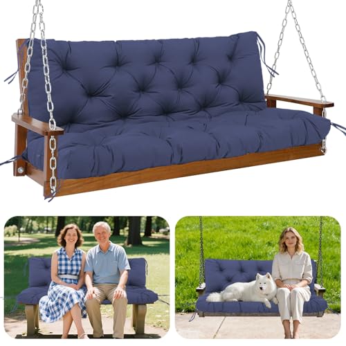 GPCHZM Hollywoodschaukel Auflage 180cm Wasserdicht Gartenbank Auflage Verdickt(12.5cm) Mit Rückenlehne Schaukelbank Auflage für Hollywoodschaukel Sitzbank Gartenbank Terrasse Hinterhof Rasen Veranda