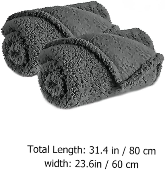 Toddmomy 2pcs Pet Blanket Soft Fleece Pet Quilt Comfortable Cat Dog Sleeping Mat Warm Washable Bed Cover Grey s