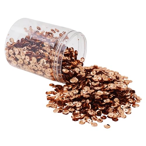 Mandala Crafts 6mm Cup Round Brown Sequins for Sewing Embroidery