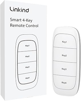 Linkind Plug Remote, Exclusive for Linkind/AiDot Smart Plug, Bluetooth Switch, Smart Outlet, Remote Button Control, On Off Power Switch, 98FT RF Range, Wire-Free, 1 Pack