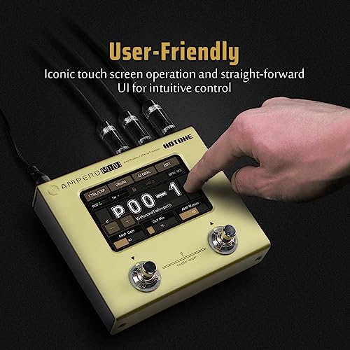 Image of Hotone Ampero Mini MP-50 MC Guitar Bass Amp Modeling IR Cabinets Simulation Multi Language Multi-Effects with Expression Pedal Stereo OTG USB Audio Interface (MATCHA)