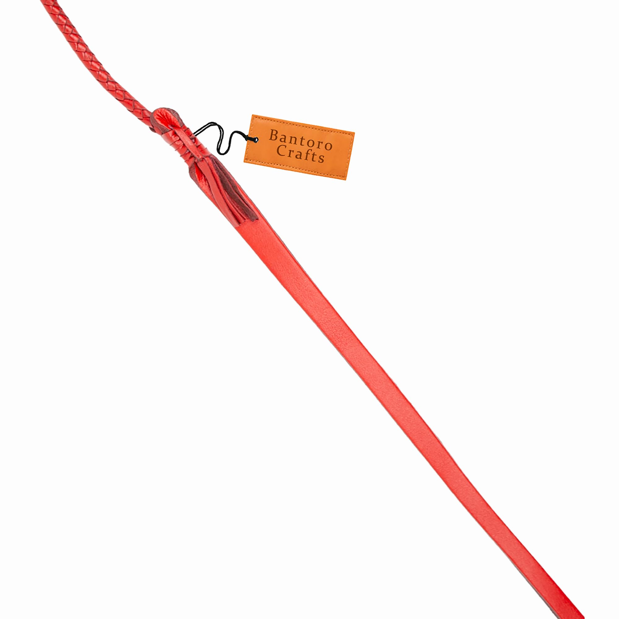 Rosso 3 Piedi / 0,90 Metri Snake Whip Shot Caricato/Forte Cracking in Pelle Bullwhip 16 trecce Intrecciate
