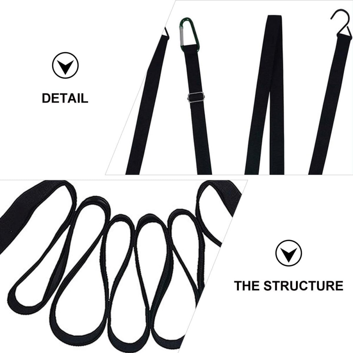 Correas Elásticas para Funda Coche Exterior de 4,4m Hebillas Ajustables, Cinturón de Fijación Resistente y Fácil de Desmontar para Cubrir Coches