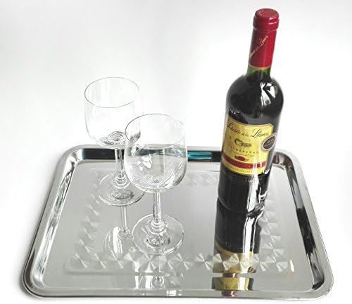 Del - Stainless Steel Serving Tray - Set 2-40 x 30 cm