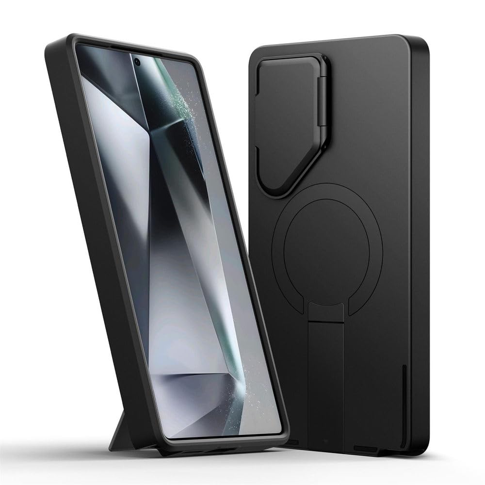 Osłona kamery z regulowaną metalową podstawką i magnetycznym zabezpieczeniem do Samsunga Galaxy S25, S24 Ultra, S25 Plus, ładowanie bezprzewodowe, wstrząsoodporne, czarna, do Samsunga Galaxy S25 P