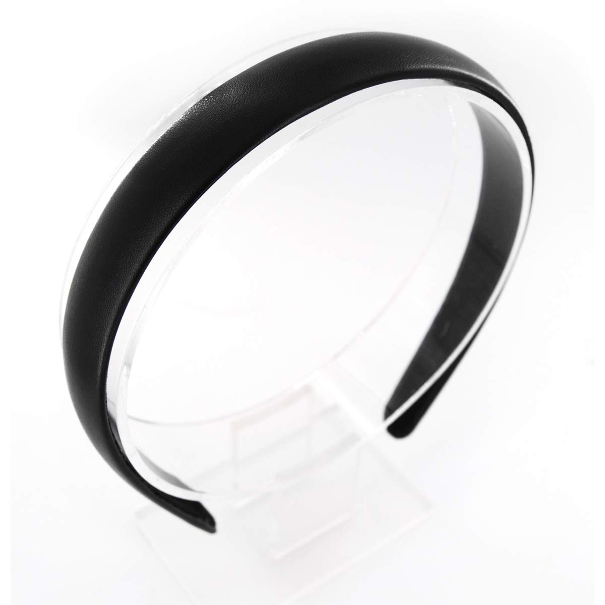 axy HR27CS Classic Vintage Leather Hair Band, Black - Image 3